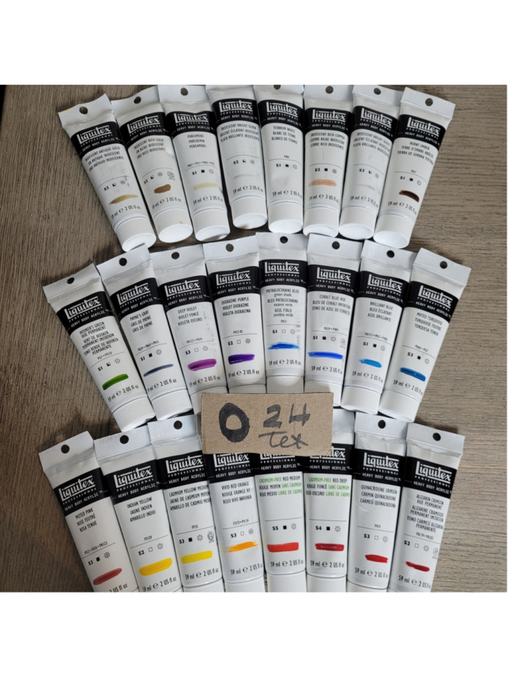O 24 Liquitex Heavy Body Professional Acrylics 2 oz/ 59ml Tubes New